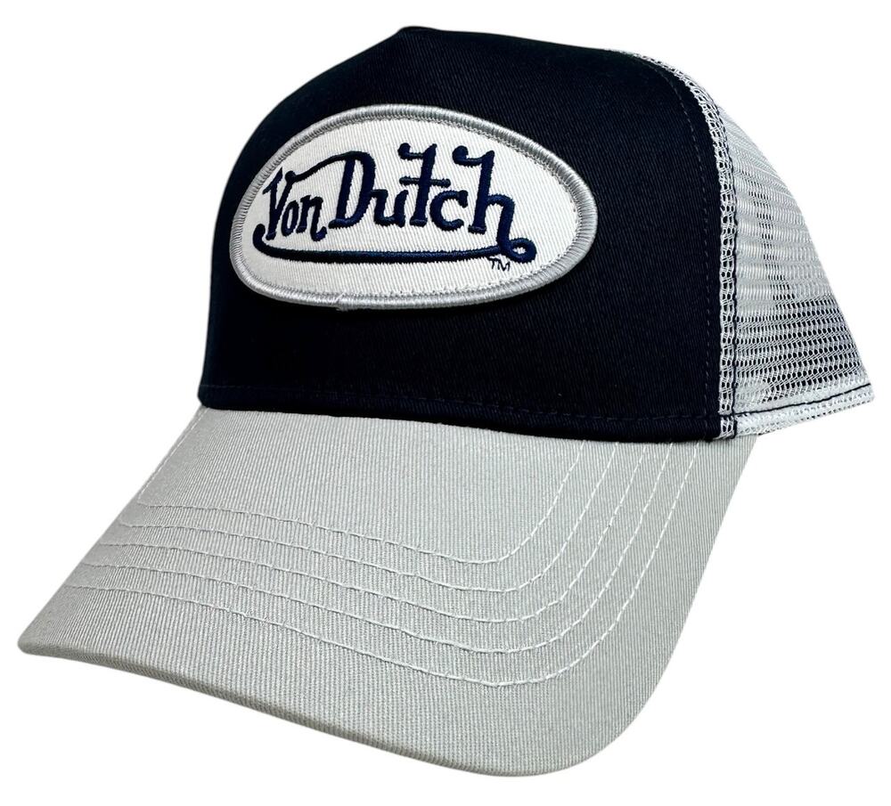 Von Dutch Trucker Hat Navy Silver Snapback Cap